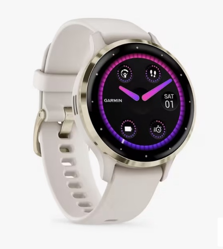 Garmin Venu 3S, GPS, Smartwatch, 41mm, Ivory/Cream Gold
