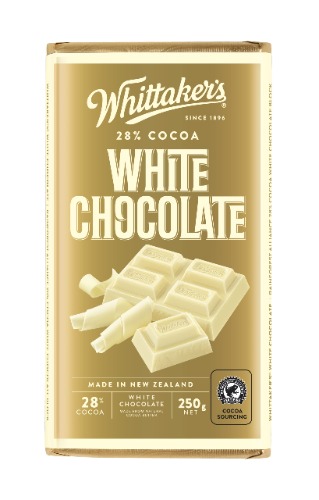 Whittaker 28% Cocoa White Chocolate Block, 250 g
