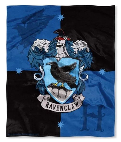 Harry Potter Ravenclaw House Crest Silk Touch Throw 50" x 60"- Ravenclaw