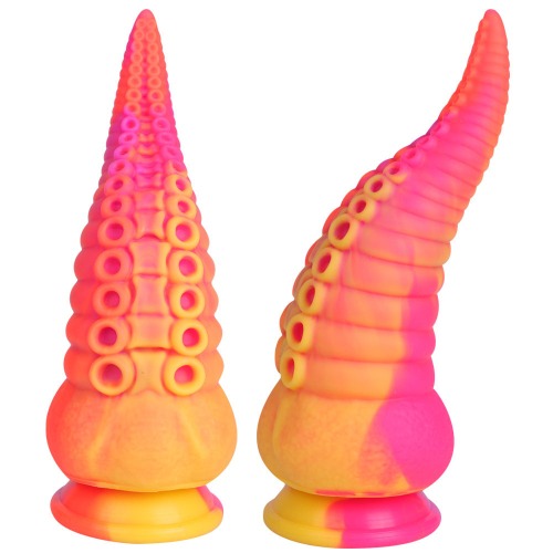 Bumpy Silicone Tentacle Ride - Yellow Pink