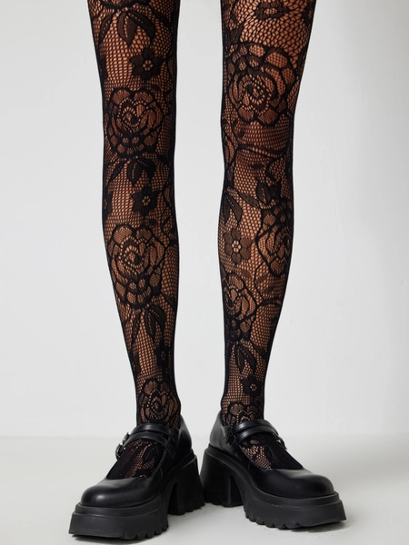 Flower Vine Hollow Out Tights