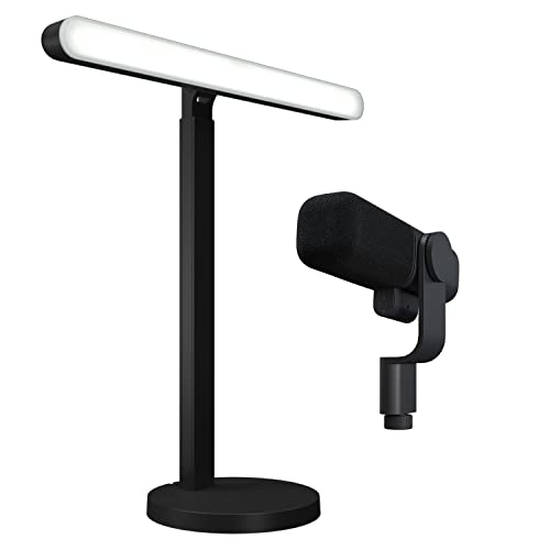 Logitech For Creators Litra Beam Keylight + Blue Sona XLR Mic, Streaming Light and Microphone for Pro Lighting and Sound During Streams - Light + Microphone
