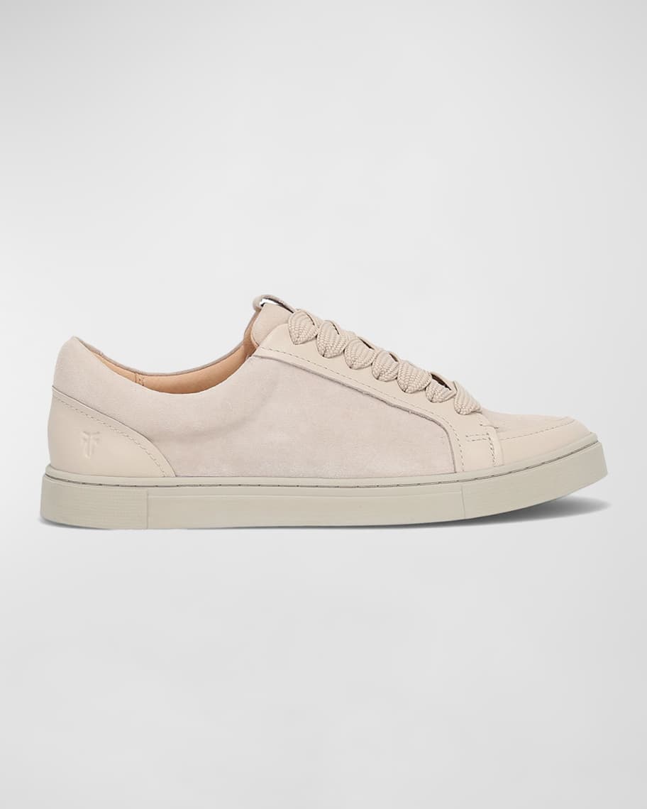 Ivy Mixed Leather Low-Top Sneakers