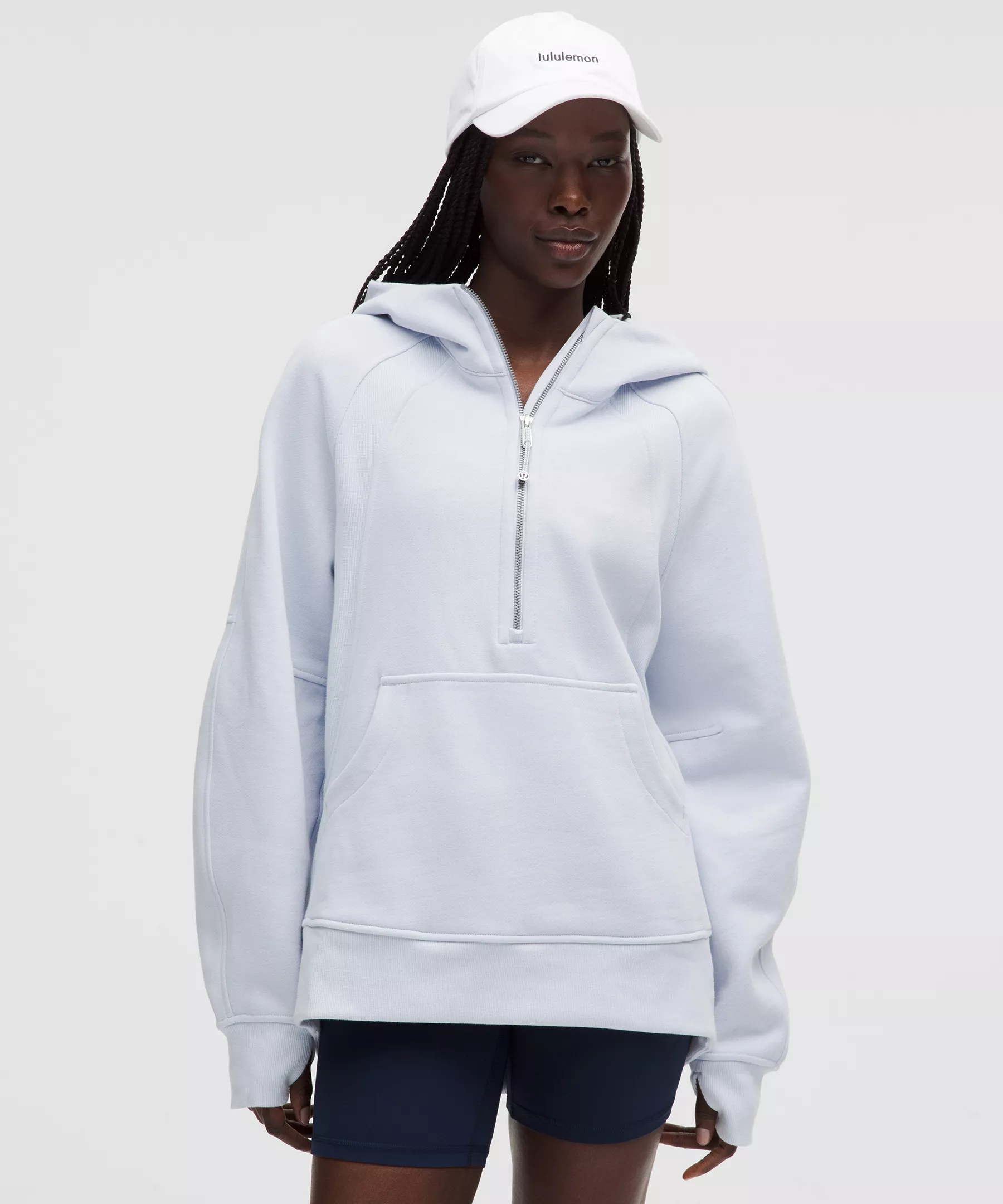 Scuba Oversized Half-Zip Long Hoodie