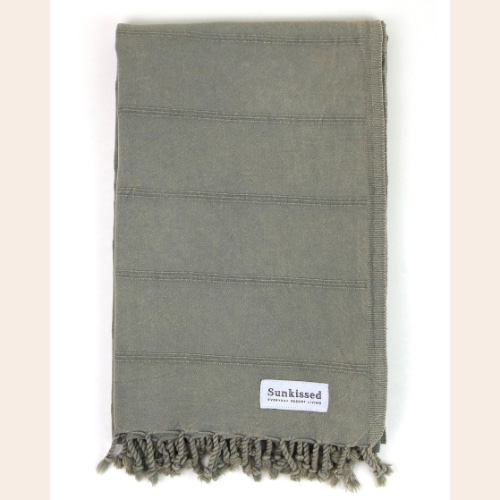 Capri • Sand Free Beach Towel by Sunkissed - Sage Green / L • 100cm x 180cm • 40"W x 72"L