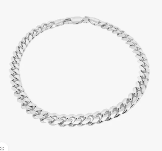 Silver cuban bracelet 5 mm
