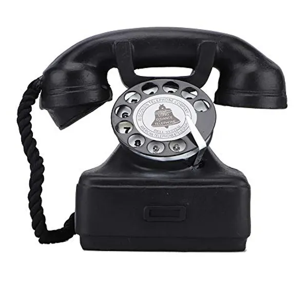 Antique Telephone Props Dial Telephone Vintage Decorative Landline Phones Lightweight Resin Telephone Statue Ornament Cafe Bar Window Decoration