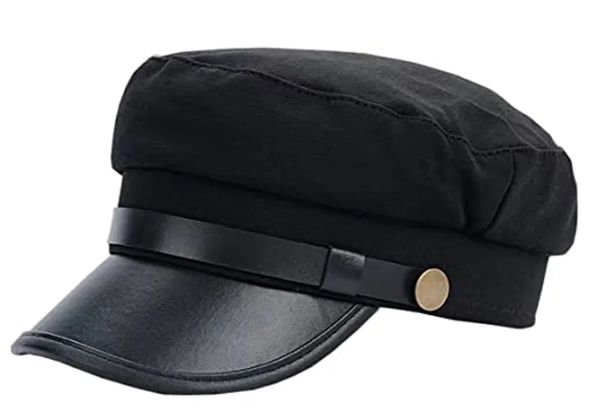 Brcus Mens Womens Newsboy Cap Yacht Captain Sailor Hat Cabbie Baker Boy Peaked Beret