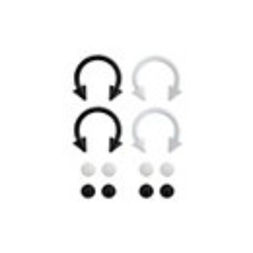 Multi-Pack Black and White Septum Rings - 14 Gauge - Spencer's