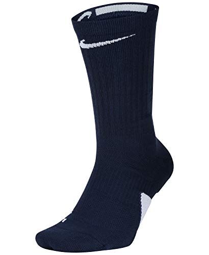 Nike Mens Knit Basketball Crew Socks - X-Large - White/Black/Black