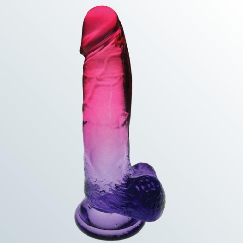Shades 8" Gradient Jelly Dong - Pink and Plum