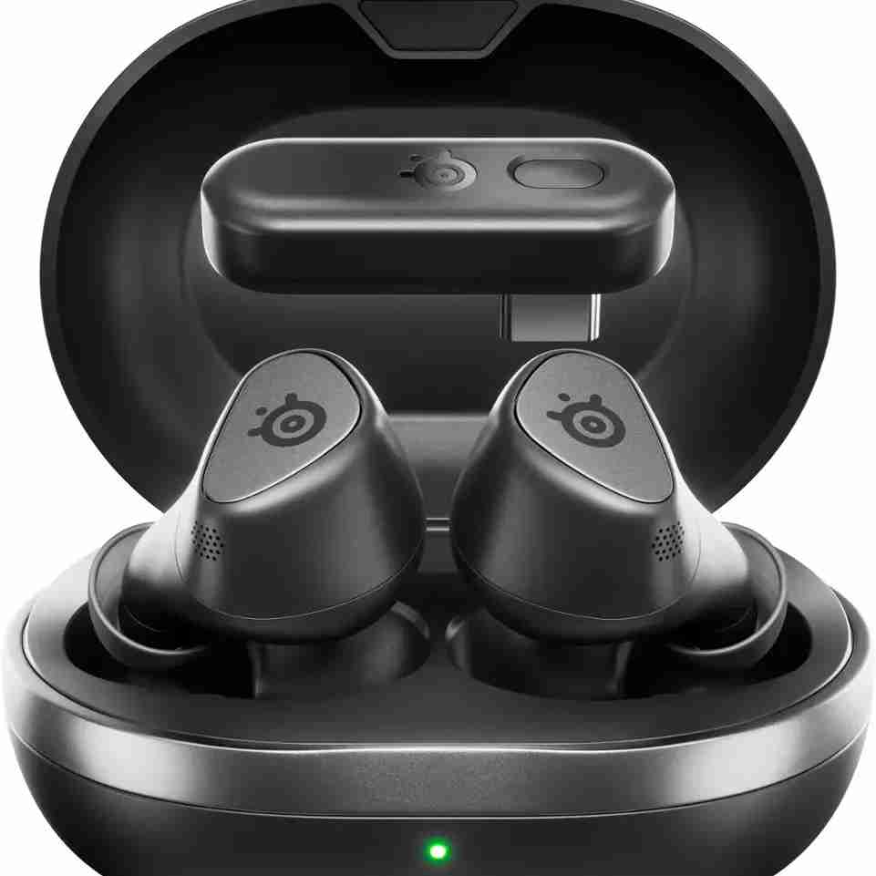 SteelSeries - Arctis Gamebuds True Wireless Noise Cancelling Gaming Earbuds for PS5, PS4, PC, Switch - Black