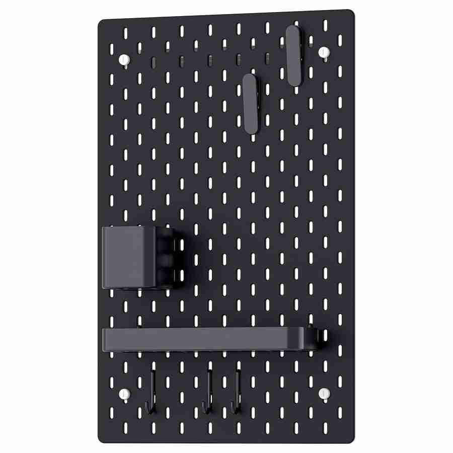 SKÅDIS Pegboard combination - black 36x56 cm