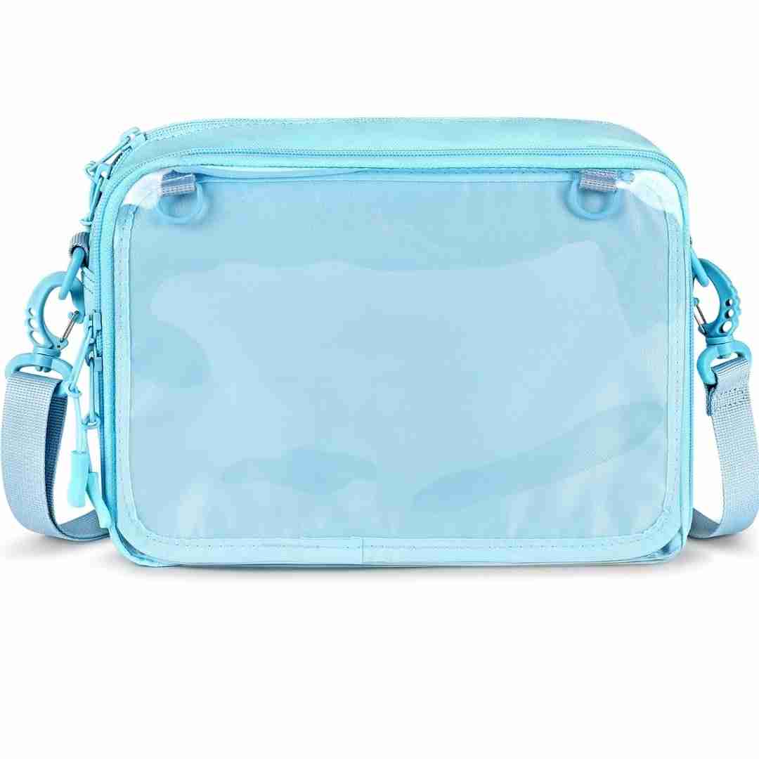 STEAMEDBUN Ita Bag Crossbody Small Ita Purse Pin Display Bag with Insert - Blue