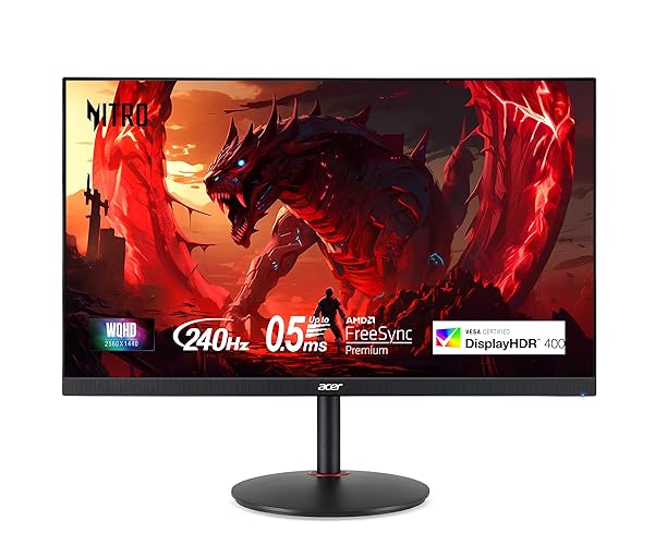 Acer 27" WQHD 240Hz 0.5ms AMD FreeSync Premium IPS Gaming Monitor (XV272U) - 27" 240Hz
