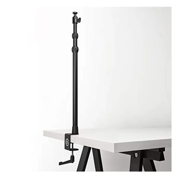 Elgato Multi Mount (ausfahrbar bis 125 cm, zentrales Kugelgelenk, 1/4 Zoll Gewinde, gepolsterte Tischklemme, Kompatibel mit allen Elgato Multi Mount Geräten) schwarz