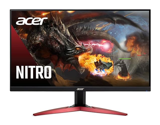 Acer Nitro KG241Y Sbiip 23.8” Full HD (1920 x 1080) VA Gaming Monitor | AMD FreeSync Premium Technology | 165Hz Refresh Rate | 1ms (VRB) | ZeroFrame Design | 1 x Display Port 1.2 & 2 x HDMI 2.0,Black - 23.8-inch