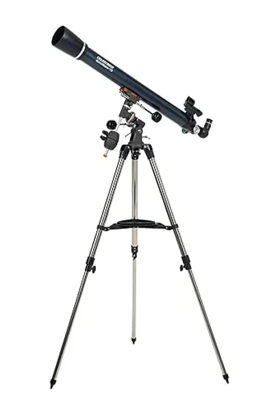 Celestron 21062 AstroMaster 70EQ Refractor Telescope, 36 Inch Tube Length, f/13 Focal Ratio, Dark Blue
