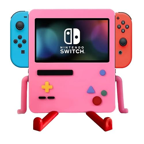 IRISFLY Stand for Nintendo Switch Accessories,Portable Dock Playstand for Nintendo Switch OLED Cute Case Decor (Pink) - Pink