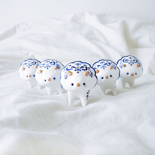 Triceratops with navy blue flowers | Default Title