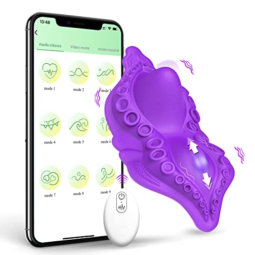 Wearable Panty Vibrator with App & Remote Control Vibrating Eggs,Rechargeable Butterfly Vibrators Clitorals Stimulator Vibrating Panties Wearable Sex Toy for Women (Purple) - Purple