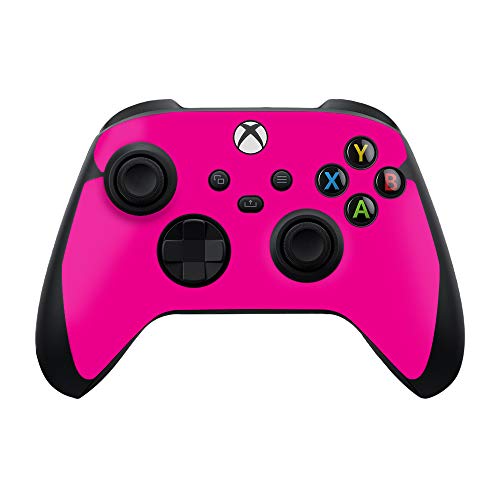 MIGHTY SKINS Skin Compatible with Xbox Series X and S Controller - Solid Hot Pink | Protective, Durable, and Unique Vinyl Decal wrap Cover | Easy to Apply and Change Styles | Made in The USA