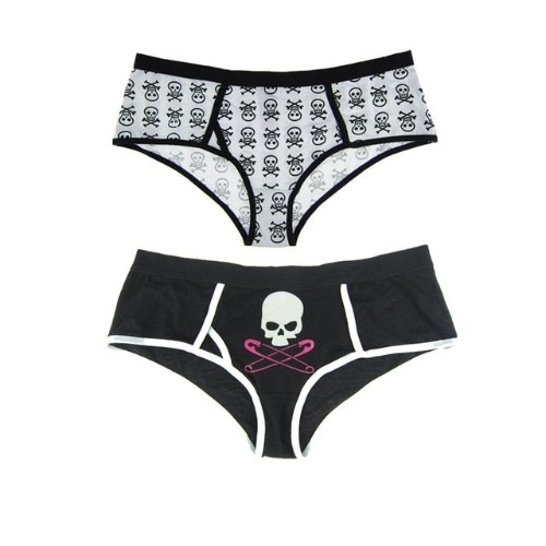 Set of 2 Skull panties - Skulls / M / 2pcs