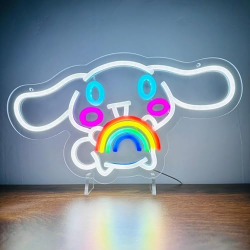 JOSEBRU Cinnamoroll Neon Sign, Cinnamoroll Light for Room Decor, USB Powered Japenese Anime Neon Light for Bedroom, Game Room, Dorm Room Décor