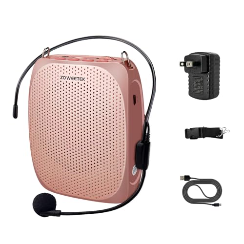 Portable Voice Amplifier Microphone Headset - Rose gold