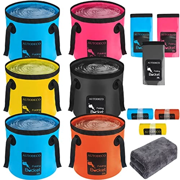 Collapsible Bucket 5 Gallon Container Folding Water Bucket Portable Wash  Basin for Outdoor Travelling Camping