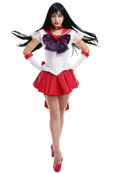Sailor Moon Hino Rei Sailor Mars Cosplay Costume SuperS Version