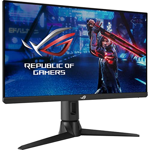 ASUS ROG Strix 24.5” 1080P Gaming Monitor (XG256Q) - Full HD, Fast IPS, 180Hz, 1ms, G-Sync Compatible/FreeSync, DisplayPort, HDMI, DisplayHDR400 , BLACK - Monitor - 24.5" FHD 180Hz G-SYNC