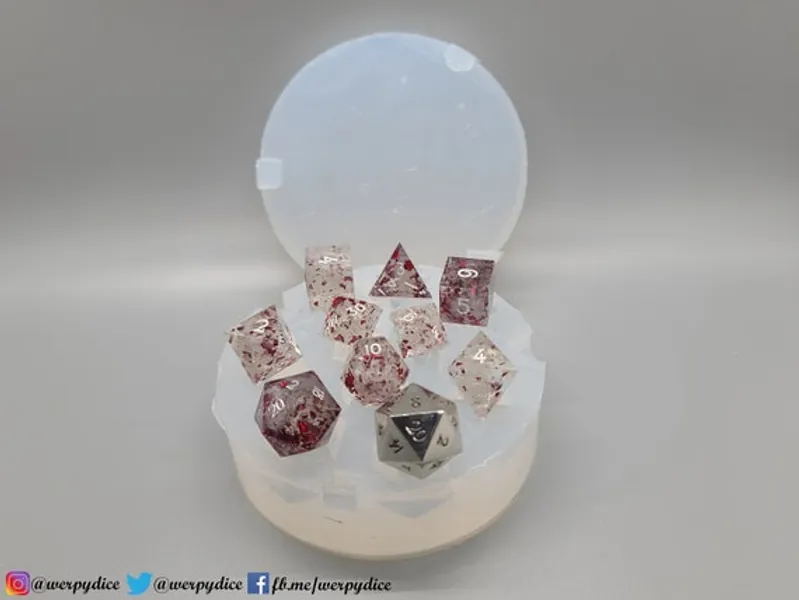 Silicone Slab Polyhedral Dice Mold  7 Sharp Edge Dice  Bonus | Etsy