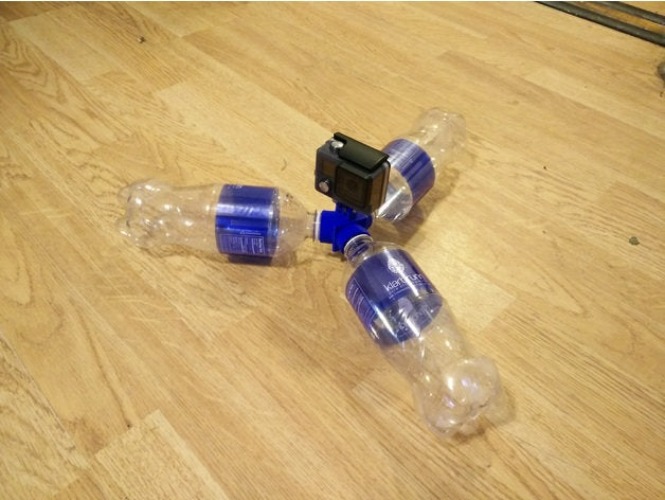 Bottle Raft GoPro Mount | GoPro Hero | GoPro 1, 2, 3, 4, 5, 6 | Floating Mount | Ease Of Use For Cool Shots - Beige