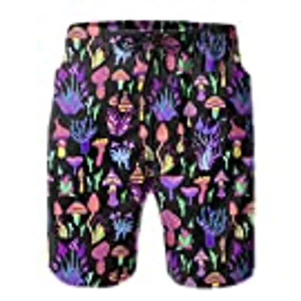 Auigxyak Mens Swim Shorts Quick Dry Summer Beach Trunks Swimwear Hawaii Bathing Suits with Pockets