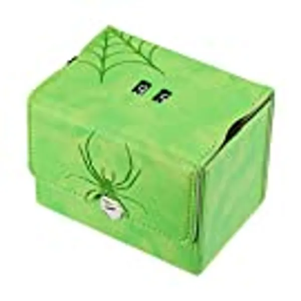 Zoopin Leather Deck Box with Built-in Spinning Life Counter (Green)