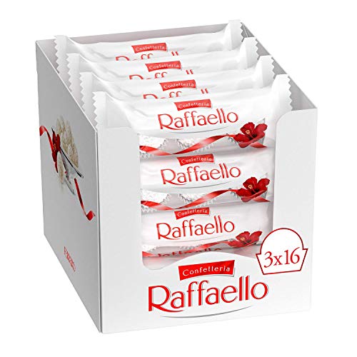 CONFETTERIA RAFFAELLO Coconut Almond Specialty, 3 Pieces per Pack, 16 Packs, 480g - 30 g (Pack of 16)