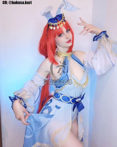 Genshin Impact Nilou Fanart Bunny Girl Cosplay Costume Style1