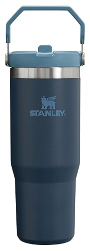 Stanley IceFlow Stainless Steel Tumbler - Vacuum Insulated Water Bottle for Home, Office or Car Reusable Cup with Straw Leak Resistant Flip Cold for 12 Hours or Iced for 2 Days, Navy, 30oz - Navy - 30 Ounces