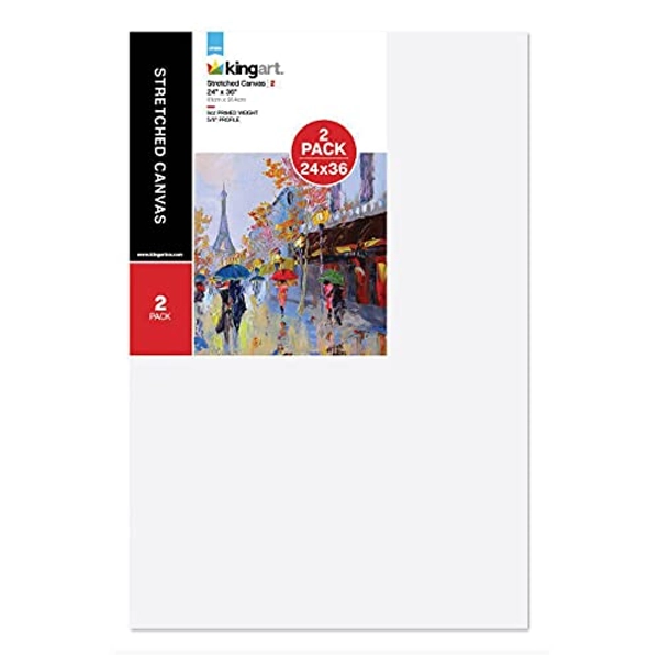 KINGART Stretched Canvas 24 x 36, 2-Pack (810-2)