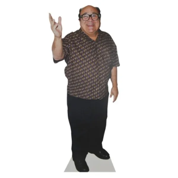 Lifesize Danny Devito Cardboard Cutout | Fun Decoration Perfect for Parties, Events, and Photoshoots | Stands on its own and folds flat for easy storage | 4’ 10” tall just like Danny Devito (D2)