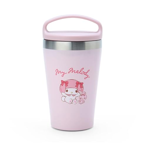 Sanrio 951625 Sanrio Steel Cup Stainless Steel Tumbler with Handle, My Melody, My Melody, 6.3 x 3.3 x 3.3 inches (16 x 8.5 x 8.5 cm), Stainless Steel Tumbler with Handle, Character 951625 - My Melody
