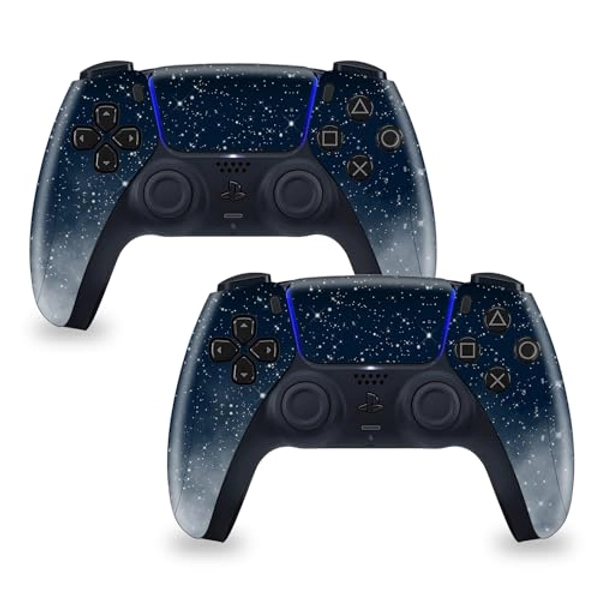 MasiBloom® Gaming Controllers Sticker Decals Cover Skin for PS5 Playstation 5 Digital/Optical Drive Version (Starry)