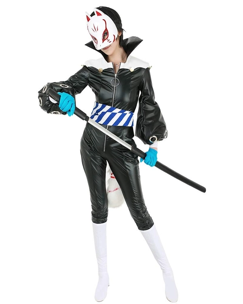 Miccostumes Men's P5 Fox Yusuke Kitagawa Phantom Thief Black Cosplay Costume