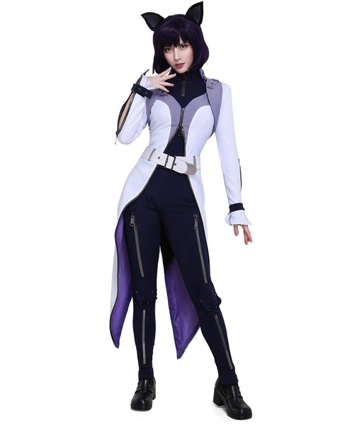 miccostumes Women's Anime Snow Cosplay Costume Outfit with Belt Set and Cat Ears