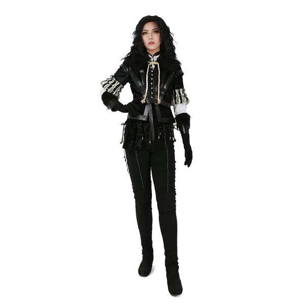 Miccostumes Women's Fashion Black Yennefer Cosplay Costume