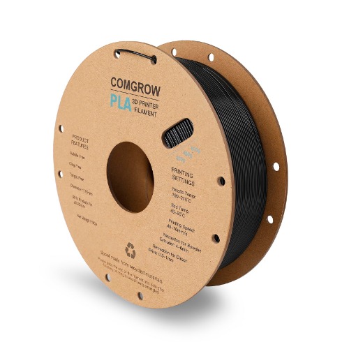 Comgrow Creality PLA 3D Printer Filament, Dimensional Accuracy +/- 0.02 mm,1.75mm 1 kg Spool, Black for Ender3 CR-10 - black