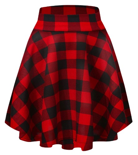 Dames Casual Elastische Taille A-lijn Mini Rok Basic Uniform Plooirok Knielengte Skaterrok