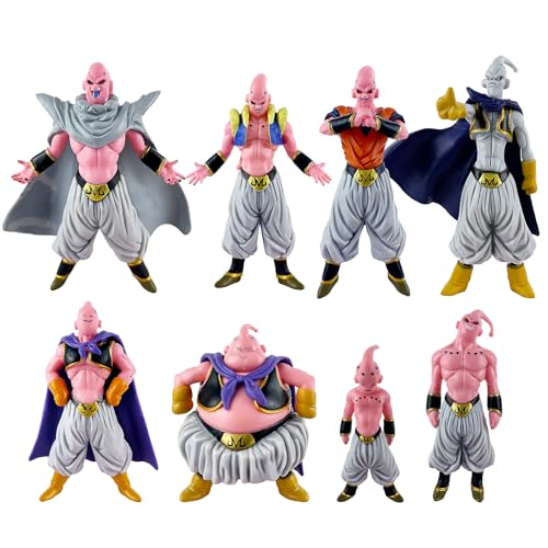 8pcs DBZ Majin Buu Action Figures,Action Figure Classic Figures βυU Action Figure Toys,Anime Figure Statue Collectible Decoration Toy Gift for Kids and Fans Obsessed with Character Collections - 8pcs