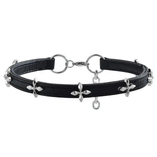 Gothic Ball Cross Choker - Black